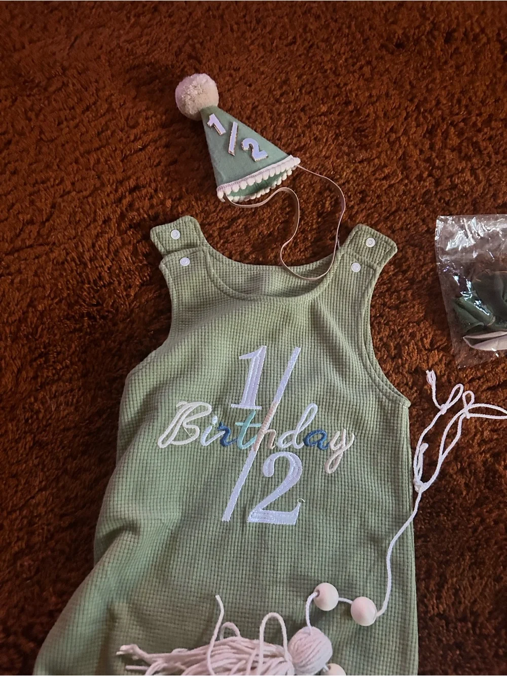 Mayoral Mint Green 1/2 Birthday Outfit & Banner Set